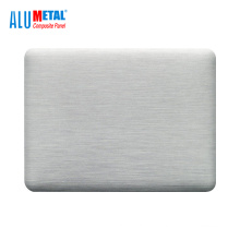 outdoor PVDF dibond acp silver color brushed alucobond aluminum composite panel maker
